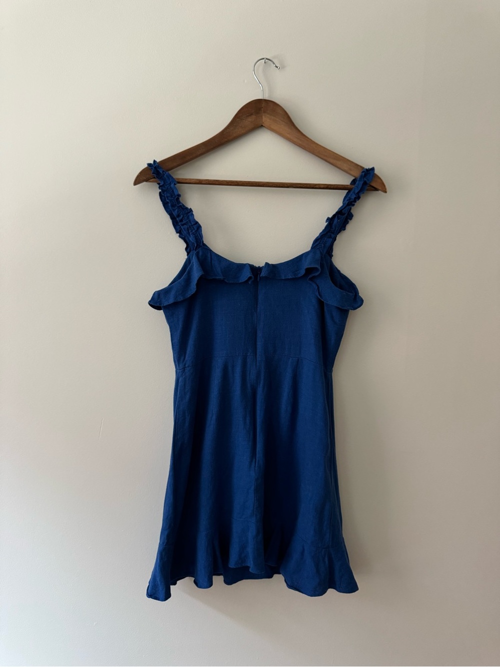 LULUS Days Like This Royal Blue Sleeveless Ruffled Mini Dress S - Picture 7 of 13